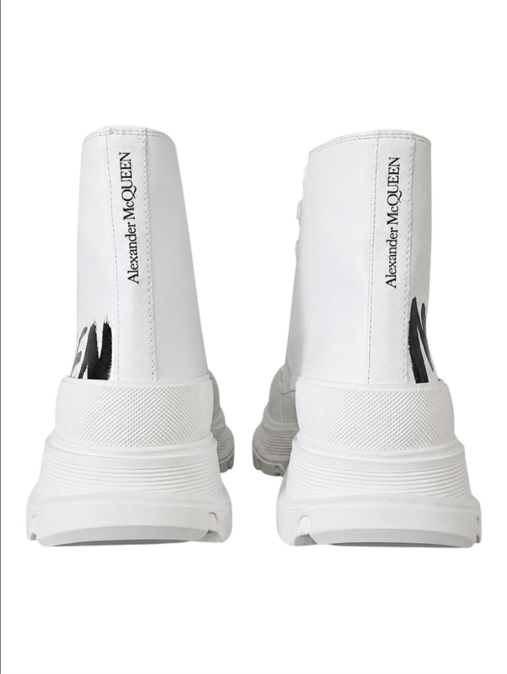 ALEXANDER MCQUEEN | Tread Slick Graffiti Leather High Top Boots EU 43 US 10 - Picture 6 of 11